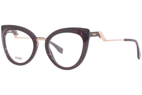 fendi ff0334|Fendi FF0334 0T7 Eyeglasses Women's Plum Full Rim Cat Eye .